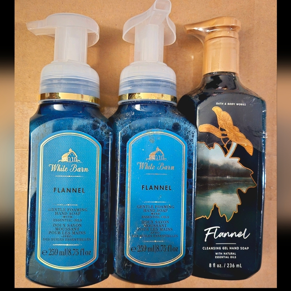 Bath and Body Works 3 flannel soaps